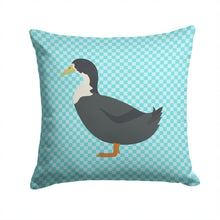 Load image into Gallery viewer, Blue Swedish Duck Blue Check Throw Pillow - 14x14 Decorative Pillow – Art for Your Home &amp; Patio BB8036PW1414