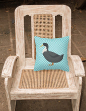 Load image into Gallery viewer, Blue Swedish Duck Blue Check Fabric Decorative Pillow BB8036PW1818