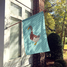Load image into Gallery viewer, Saxony Sachsenente Duck Blue Check Flag Canvas House Size BB8037CHF