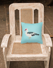Load image into Gallery viewer, Muscovy Duck Blue Check Fabric Decorative Pillow BB8038PW1818