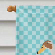 Load image into Gallery viewer, Indian Runner Duck Blue Check Flag Canvas House Size BB8039CHF