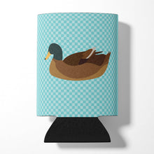 Load image into Gallery viewer, Khaki Campbell Duck Blue Check Can or Bottle Hugger BB8040CC