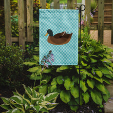 Load image into Gallery viewer, Khaki Campbell Duck Blue Check Garden Flag - Outdoor Decorative Yard Flag