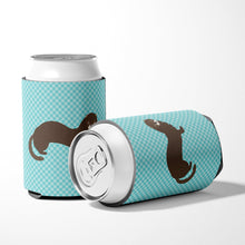 Load image into Gallery viewer, Russian or European Mink Blue Check Can or Bottle Hugger BB8042CC