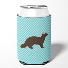 Load image into Gallery viewer, Sable Marten Blue Check Can or Bottle Hugger BB8043CC
