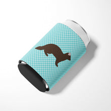 Load image into Gallery viewer, Sable Marten Blue Check Can or Bottle Hugger BB8043CC