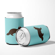 Load image into Gallery viewer, Sable Marten Blue Check Can or Bottle Hugger BB8043CC