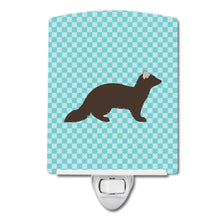 Load image into Gallery viewer, Sable Marten Blue Check Ceramic Night Light BB8043CNL