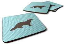 Load image into Gallery viewer, Sable Marten Blue Check Foam Coaster  BB8043FC