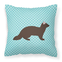 Load image into Gallery viewer, Sable Marten Blue Check Fabric Decorative Pillow BB8043PW1818