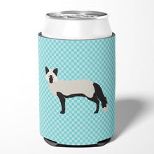 Load image into Gallery viewer, Silver Fox Blue Check Can or Bottle Hugger BB8045CC