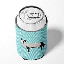 Load image into Gallery viewer, Silver Fox Blue Check Can or Bottle Hugger BB8045CC