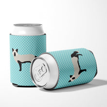 Load image into Gallery viewer, Silver Fox Blue Check Can or Bottle Hugger BB8045CC