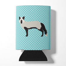 Load image into Gallery viewer, Silver Fox Blue Check Can or Bottle Hugger BB8045CC