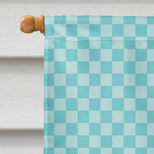 Load image into Gallery viewer, Silver Fox Blue Check Flag Canvas House Size BB8045CHF
