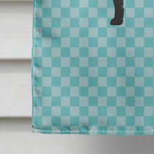Load image into Gallery viewer, Silver Fox Blue Check Flag Canvas House Size BB8045CHF