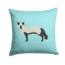 Load image into Gallery viewer, Silver Fox Blue Check Throw Pillow - 14x14 Decorative Pillow – Art for Your Home &amp; Patio BB8045PW1414