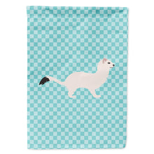 Load image into Gallery viewer, Stoat Short-tailed Weasel Blue Check Flag Canvas House Size BB8046CHF