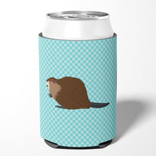 Load image into Gallery viewer, Eurasian Beaver Blue Check Can or Bottle Hugger BB8047CC