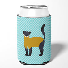 Load image into Gallery viewer, Yellow-Throated Marten Blue Check Can or Bottle Hugger BB8048CC