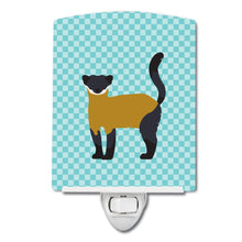 Load image into Gallery viewer, Yellow-Throated Marten Blue Check Ceramic Night Light BB8048CNL