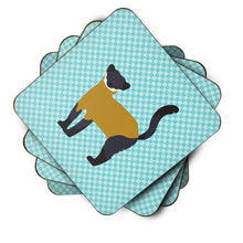 Load image into Gallery viewer, Yellow-Throated Marten Blue Check Foam Coaster  BB8048FC
