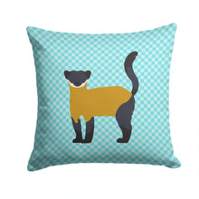 Load image into Gallery viewer, Yellow-Throated Marten Blue Check Throw Pillow - 14x14 Decorative Pillow – Art for Your Home &amp; Patio BB8048PW1414