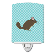 Load image into Gallery viewer, Chinchilla Blue Check Ceramic Night Light BB8049CNL