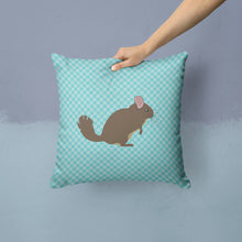 Load image into Gallery viewer, Chinchilla Blue Check Throw Pillow - 14x14 Decorative Pillow – Art for Your Home &amp; Patio BB8049PW1414