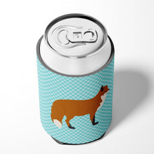 Load image into Gallery viewer, Red Fox Blue Check Can or Bottle Hugger BB8050CC
