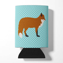 Load image into Gallery viewer, Red Fox Blue Check Can or Bottle Hugger BB8050CC