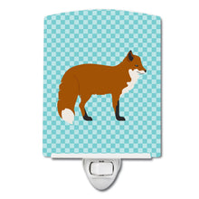 Load image into Gallery viewer, Red Fox Blue Check Ceramic Night Light BB8050CNL