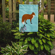 Load image into Gallery viewer, Red Fox Blue Check Garden Flag - Outdoor Decorative Yard Flag