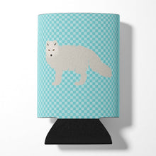Load image into Gallery viewer, White Arctic Fox Blue Check Can or Bottle Hugger BB8051CC