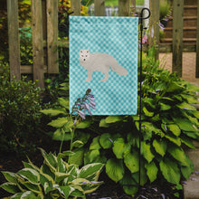 Load image into Gallery viewer, White Arctic Fox Blue Check Garden Flag - Outdoor Decorative Yard Flag