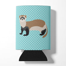 Load image into Gallery viewer, Ferret Blue Check Can or Bottle Hugger BB8052CC