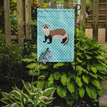 Load image into Gallery viewer, Ferret Blue Check Garden Flag - Outdoor Decorative Yard Flag