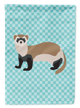 Load image into Gallery viewer, Ferret Blue Check Garden Flag - Outdoor Decorative Yard Flag
