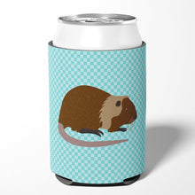 Load image into Gallery viewer, Coypu Nutria River Rat Blue Check Can or Bottle Hugger BB8053CC