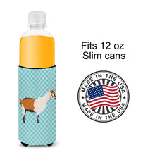 Load image into Gallery viewer, Alpine Goat Blue Check   Hugger for slim cans
