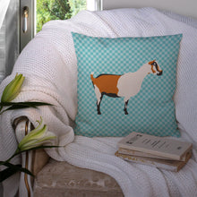 Load image into Gallery viewer, Alpine Goat Blue Check Throw Pillow - 14x14 Decorative Pillow – Art for Your Home &amp; Patio BB8054PW1414