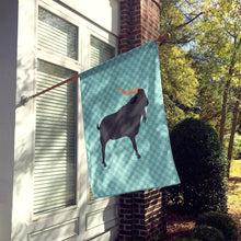 Load image into Gallery viewer, Verata Goat Blue Check Flag Canvas House Size BB8056CHF