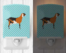 Load image into Gallery viewer, Anglo-nubian Nubian Goat Blue Check Ceramic Night Light BB8057CNL