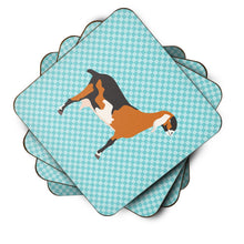 Load image into Gallery viewer, Anglo-nubian Nubian Goat Blue Check Foam Coaster  BB8057FC