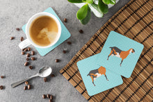 Load image into Gallery viewer, Anglo-nubian Nubian Goat Blue Check Foam Coaster  BB8057FC