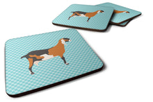 Load image into Gallery viewer, Anglo-nubian Nubian Goat Blue Check Foam Coaster  BB8057FC