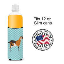 Load image into Gallery viewer, Anglo-nubian Nubian Goat Blue Check   Hugger for slim cans