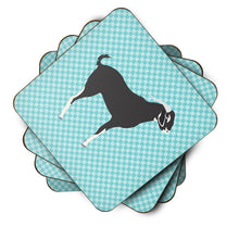 Load image into Gallery viewer, Black Bengal Goat Blue Check Foam Coaster  BB8058FC