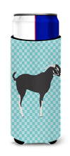 Load image into Gallery viewer, Black Bengal Goat Blue Check   Hugger for slim cans