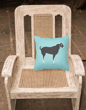 Load image into Gallery viewer, Black Bengal Goat Blue Check Fabric Decorative Pillow BB8058PW1818